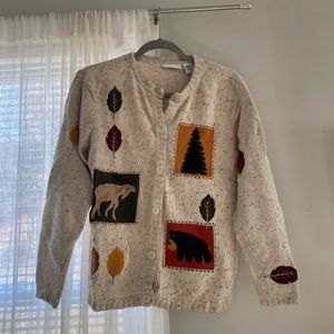 Vintage Fall Ugly Sweater Cardigan - image 1